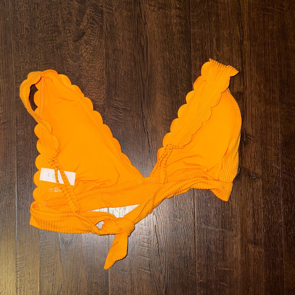 Aerie Orange Scalloped Bikini Set - Picture 4 of 5